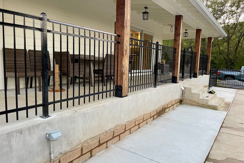 Commercial chain link fence securing a business property